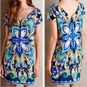 ANTHROPOLOGIE Folksong Boho Shift Dress Women's Medium